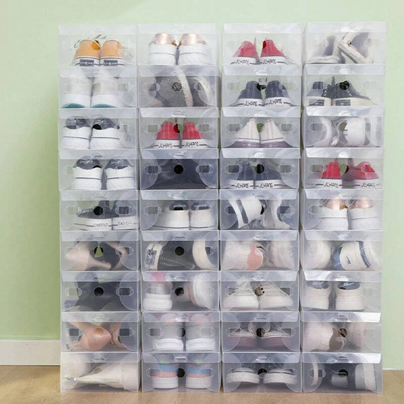 Shoe Box Display - Scatola Portascarpe Portatile 3pz/6pz/12pz/24pz Pieghevole Impilabile